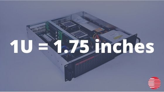 Rack unit graphic, 1U = 1.75 inches