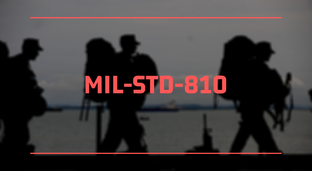 A graphic that states "MIL-STD-810"