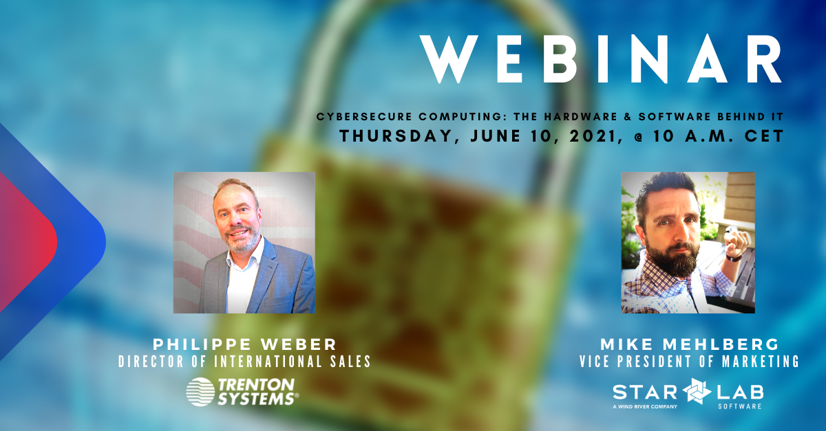 An advertisement for the webinar Cybersecure Computing: The Hardware and Software Behind It