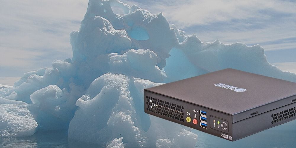 Trenton Systems rugged ION Mini PC in arctic