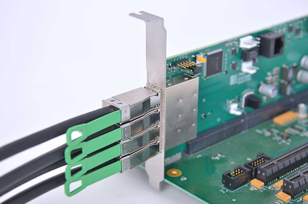 Four mini-SAS cables