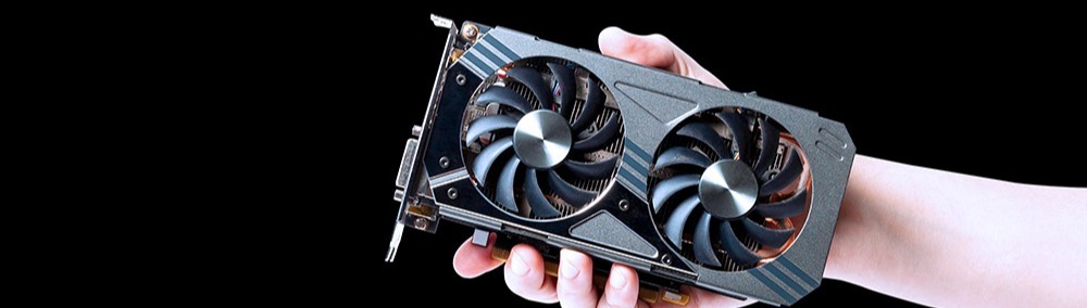 A person holding a PCIe 4.0 GPU