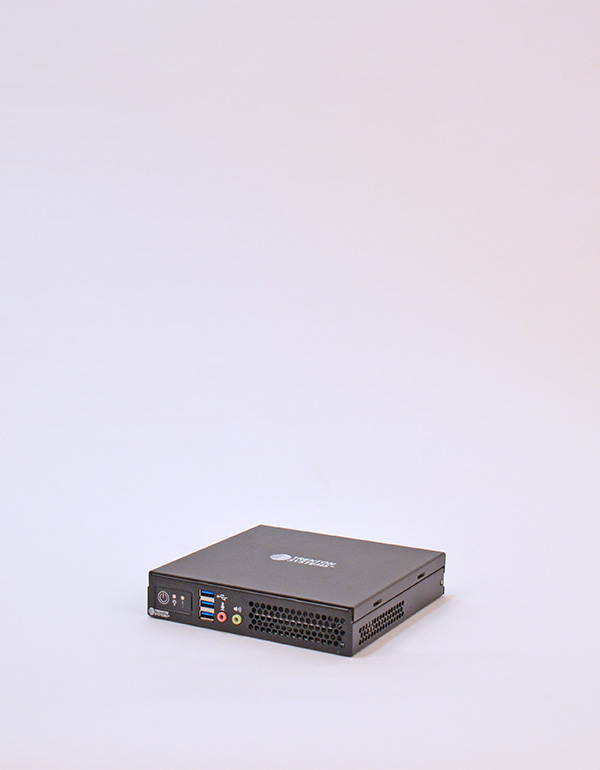 A vertical image of the ION Rugged Mini PC