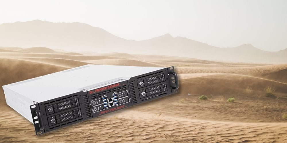 Trenton Systems 2U Modular Blade Server in desert