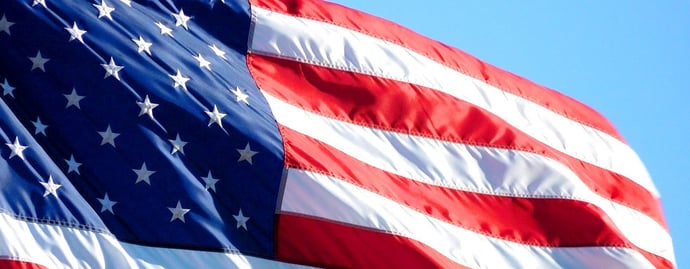 This is a photo of the United States (American) flag.