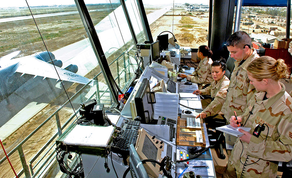 U.S. Air Force personnel at Joint Base Balad in Iraq