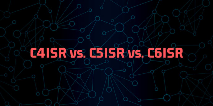 A graphic: C4ISR vs. C5ISR vs. C6ISR