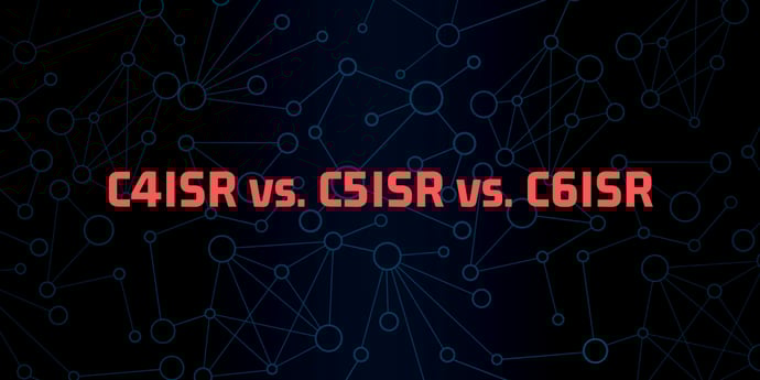 A graphic: C4ISR vs. C5ISR vs. C6ISR
