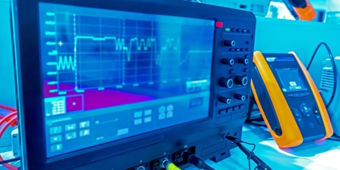 A photo of electronic test equipment