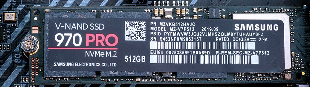 A photo of a PCIe 4.0 SSD