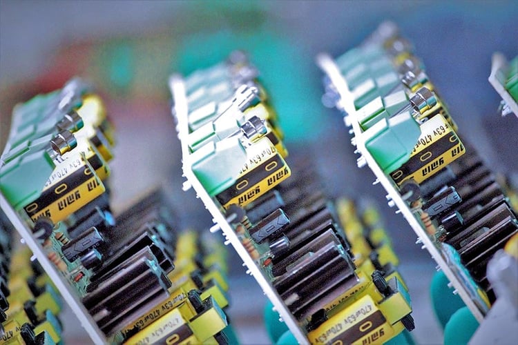 A collection of printed circuit boards