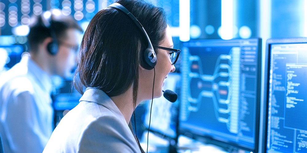 Technical support agents helping customers solve their problems