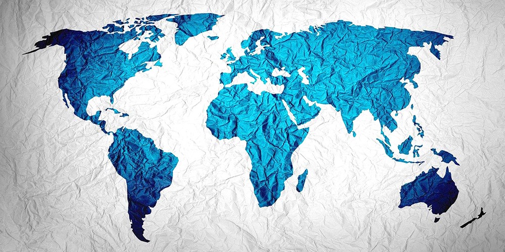 This is a photo of a world map.